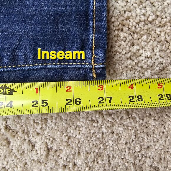 American Eagle Skinny Super Stretch Jeans Dark Wash Women's Size 12 Short - Picture 14 of 16